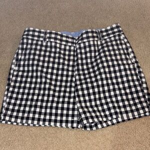 Talbots Black & White Gingham The Weekend Chino Shorts